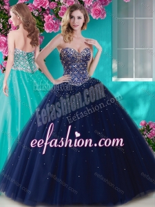 Artistic Big Puffy Tulle Sweet 16 Dress with Beading and Rhinestone