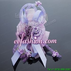 2014 Pretty Beading Tulle Lavender Hair Ornament