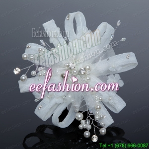Elegant Feather Tulle Fascinators with Imitation Pearls