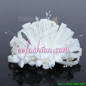 Elegant Tulle Wedding Party Fascinators with Imitation Pearls
