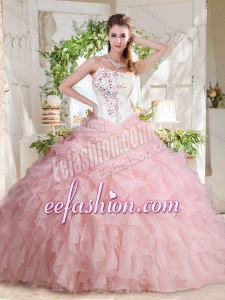 Affordable Asymmetrical Beaded Fashionable Quinceanera Dresses with Visible Boning Bubbles and Ruffles