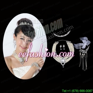 Elegant Alloy With Pearl/Rhinestone Womens Jewelry Sets