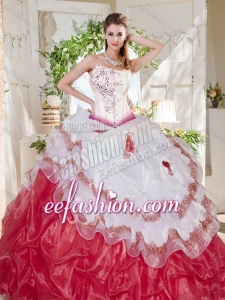 Popular Big Puffy Bubble Beaded and Ruffled Exquisite Quinceanera Dresses with Asymmetrical Neckline