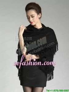 The Brand New Style Black Knitted Fabric 2015