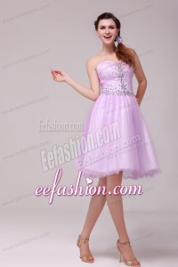 A-line Lavender Sweetheart Beading Prom Dress for Summer