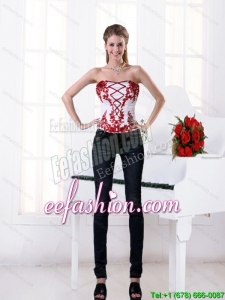 Gorgeous Strapless Multi Color Corset with Embroidery