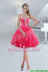 Sweetheart 2015 Cute and Best Selling Prom Gown with Ruffles and Beading