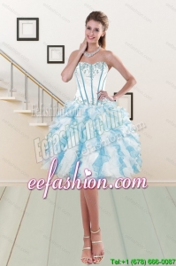 Sweetheart Ruffles Prom Gown with Embroidery and Ruffles