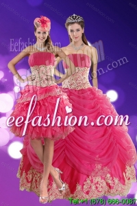 2015 Exquisite Hot Pink Quinceanera Dresses with Beading and Lace