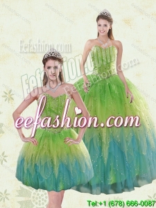 Luxurious Multi-color Quinceanera Dresses with Appliques and Ruffles