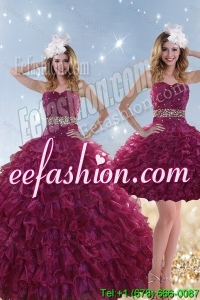 Perfect Beading and Ruffles Quinceanera Dresses with Floor Length
