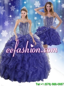 The Most Popular Royal Bule Quinceanera Dresses with Beading and Ruffles