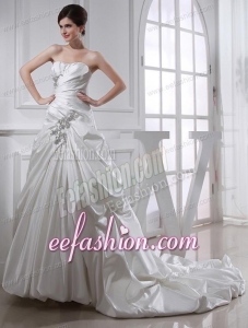 2014 Fashinable Princess Ball Gown Sweetheart Paillette Pick-ups Wedding Dress