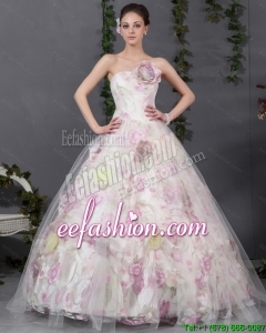 2015 Discount Multi Color Quinceanera Gowns with Hand Made Flowers
