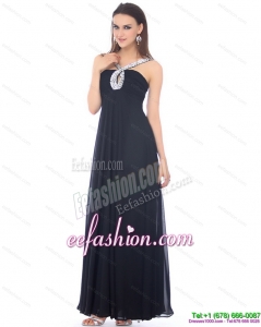 2015 Fashionable Black Prom Dresses with Beading
