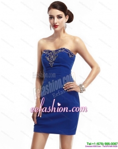 Fashionable Strapless Short 2015 Prom Dresses with Appliques