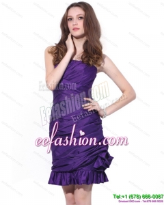 Popular 2015 Strapless Mini Length Prom Dress with Ruching