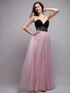 Baby Pink Sweetheart Tulle Celebrity Red Carpet Dress with Beading for Cheap
