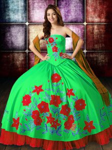 Unique Multi-color Sleeveless Satin Lace Up Sweet 16 Dresses for Military Ball and Sweet 16 and Quinceanera