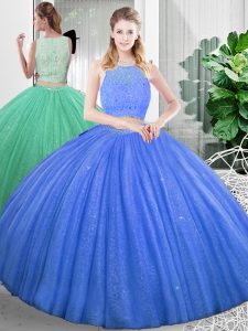 Baby Blue Sleeveless Organza Zipper Quinceanera Dresses for Military Ball and Sweet 16 and Quinceanera