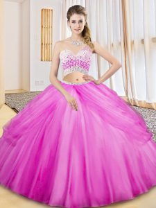 Floor Length Lilac Ball Gown Prom Dress One Shoulder Sleeveless Criss Cross