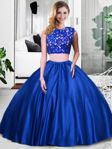 Taffeta Sleeveless Floor Length Sweet 16 Quinceanera Dress and Lace and Ruching