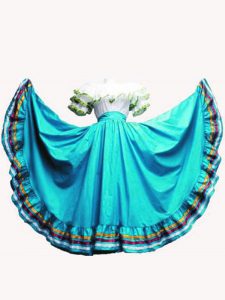 Fantastic Floor Length Lace Up Quinceanera Gown Aqua Blue for Military Ball and Sweet 16 and Quinceanera with Ruffled La