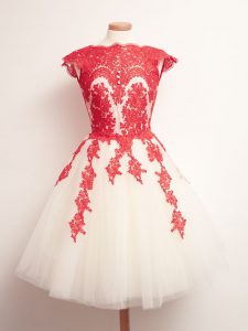 Dynamic Sleeveless Appliques Lace Up Dama Dress for Quinceanera