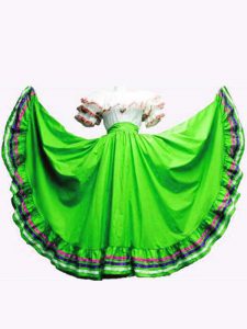 Amazing Green Lace Up Sweet 16 Dress Ruffled Layers Short Sleeves Floor Length