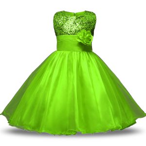 Flower Girl Dresses for Less Military Ball and Sweet 16 and Quinceanera with Belt and Hand Made Flower Scoop Sleeveless 