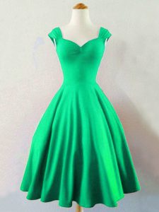 Sleeveless Taffeta Mini Length Lace Up Court Dresses for Sweet 16 in Dark Green with Ruching