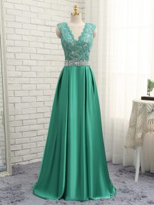 Sleeveless Lace and Appliques Backless Dress for Prom