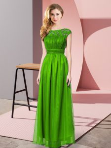 Stylish Floor Length Green Prom Dress Strapless Sleeveless Zipper