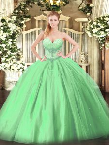 Graceful Floor Length Quinceanera Dress Sweetheart Sleeveless Lace Up