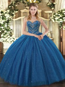 New Style Floor Length Ball Gowns Sleeveless Teal Sweet 16 Dress Lace Up
