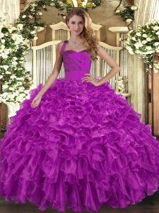 Halter Top Sleeveless Organza 15 Quinceanera Dress Ruffles Lace Up