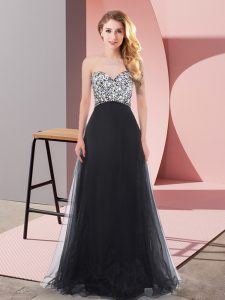 Clearance Organza and Chiffon and Tulle Sleeveless Floor Length Evening Dress and Beading
