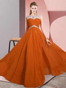 Custom Made Chiffon Sleeveless Floor Length Prom Gown and Beading