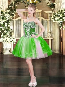 Sleeveless Tulle Lace Up Prom Party Dress for Prom and Party