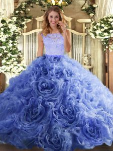 Sleeveless Zipper Floor Length Beading and Lace Sweet 16 Dress
