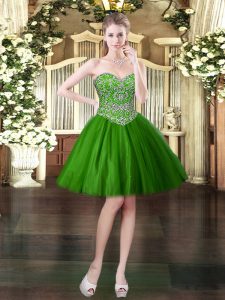 Best Selling Sleeveless Lace Up Mini Length Beading Prom Dresses