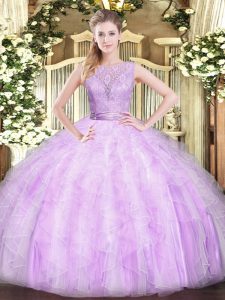 New Arrival Floor Length Ball Gowns Sleeveless Lilac Quinceanera Gown Backless