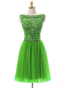 Evening Dress Prom and Party with Beading Bateau Sleeveless Zipper
