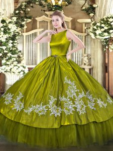Super Sleeveless Clasp Handle Floor Length Embroidery Sweet 16 Dresses