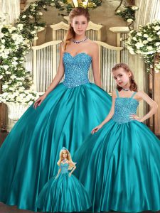Charming Sleeveless Beading Lace Up Sweet 16 Quinceanera Dress