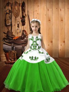 High Quality Floor Length Ball Gowns Sleeveless Pageant Dress for Teens Lace Up