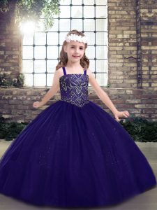 Elegant Sleeveless Beading Lace Up Winning Pageant Gowns