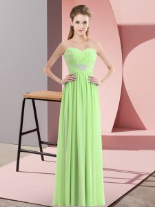 Evening Dress Prom and Party with Beading Sweetheart Sleeveless Zipper