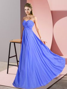 Sleeveless Ruching Lace Up Prom Dress