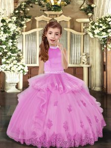Charming Sleeveless Beading and Appliques Backless Pageant Gowns